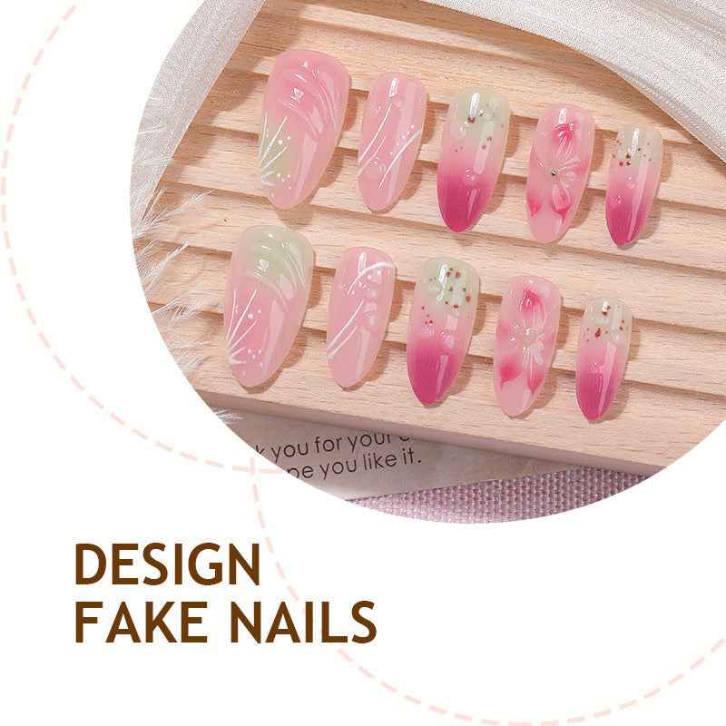 Artistic nail set in floral design Stornfield