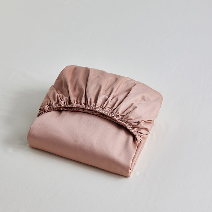 Deep-Pocket Fitted Bed Sheet with All-Around Elastic Cotton-Sateen Fit