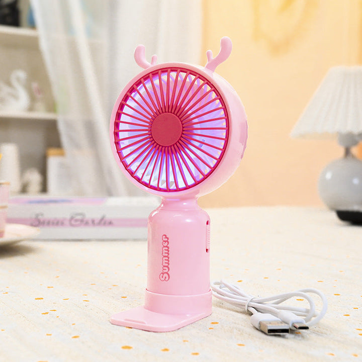 Women's Portable Hand Fan with Cute Ears Stornfield