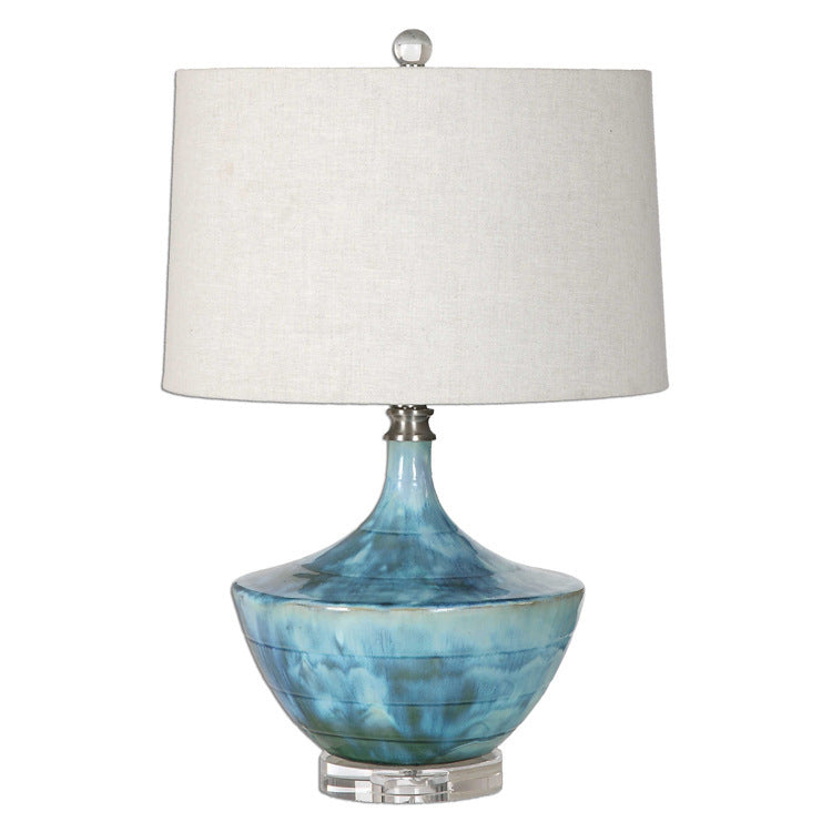 Decorative Table Lamp with Artistic Glass Design
