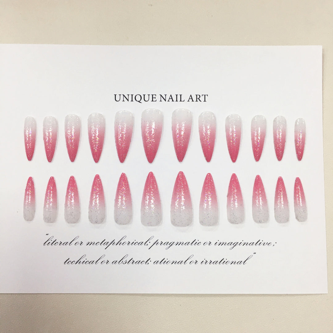 Glamorous Glittering Stiletto Press-On Nail Set