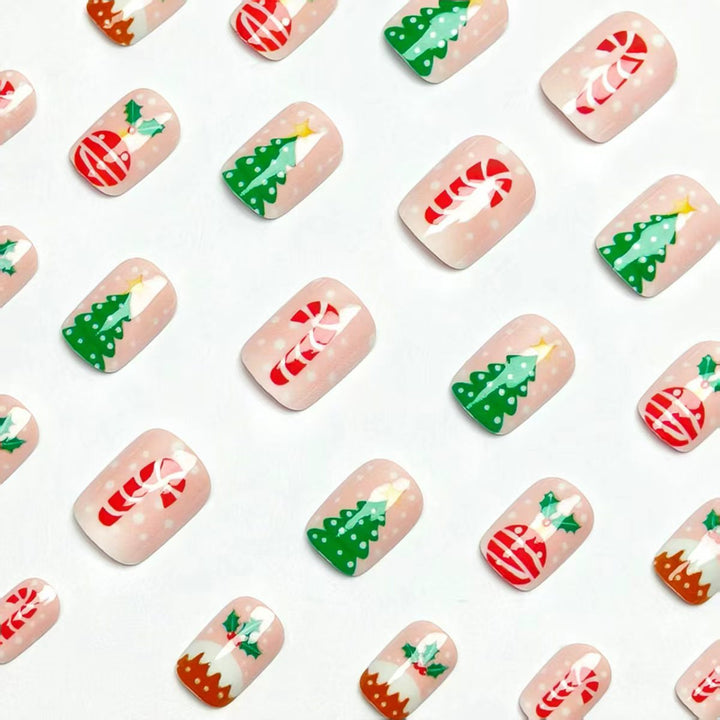 Artificial nails with festive Christmas design Stornfield