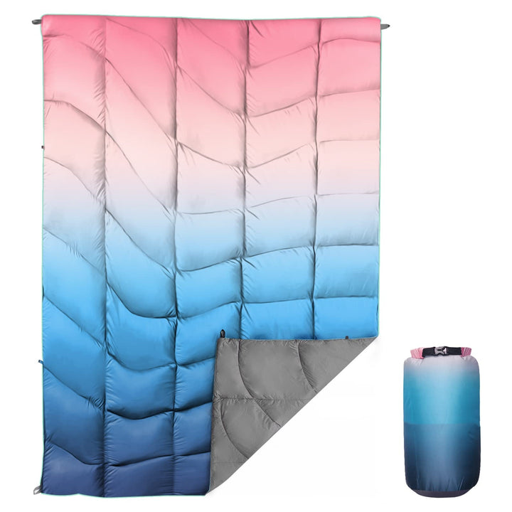 Unisex portable blanket with innovative compression design Stornfield