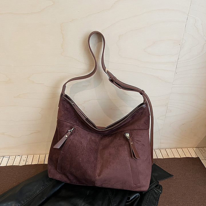 Stylish Suede Shoulder Bag