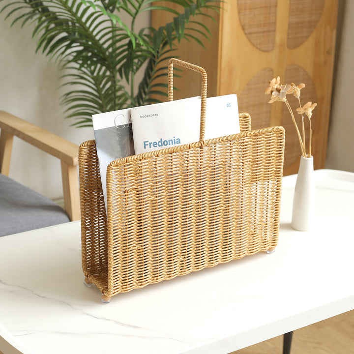 Unisex Handwoven Magazine Rack with Elegant Design Stornfield