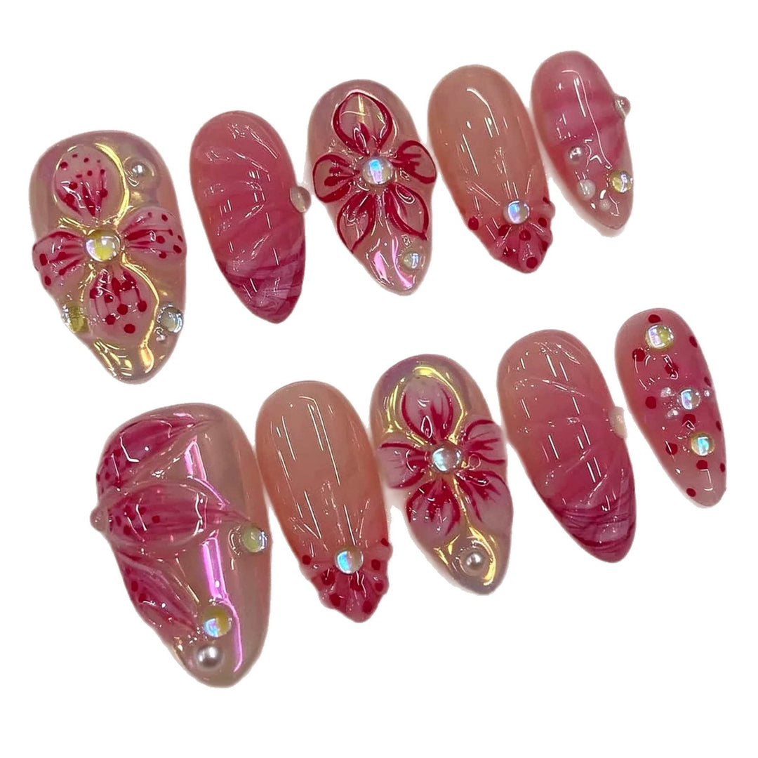 Floral Embellished Press-On Nail Set Stornfield 1787225131