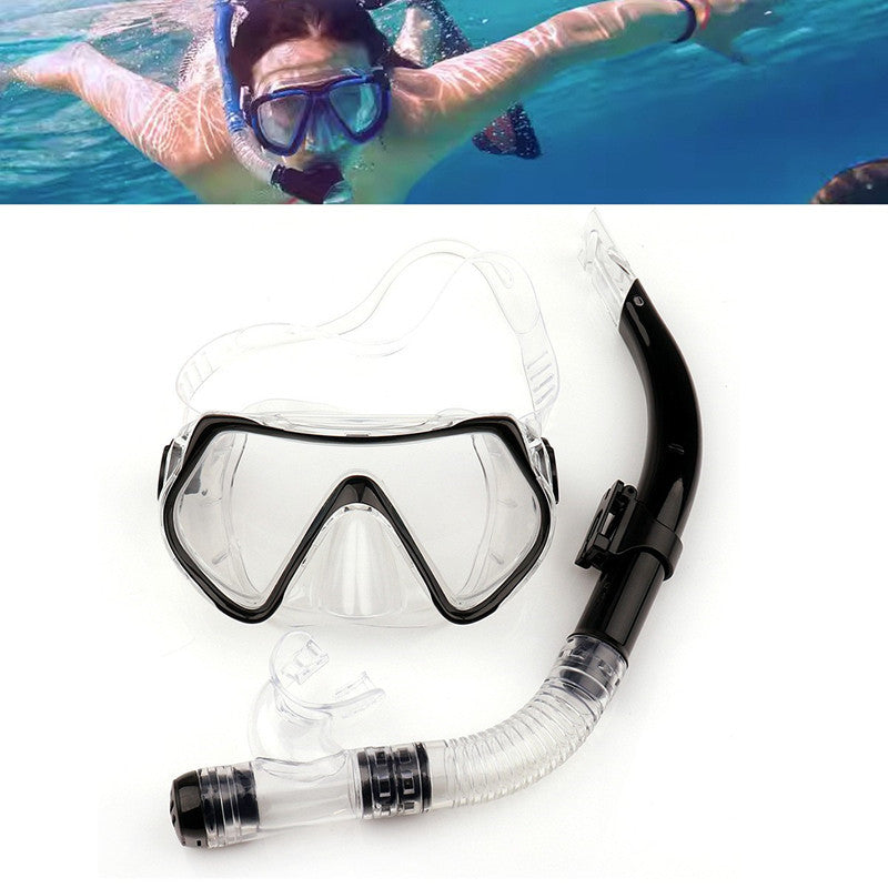 Snorkel mask with anti-fog technology and flexible mouthpiece Stornfield