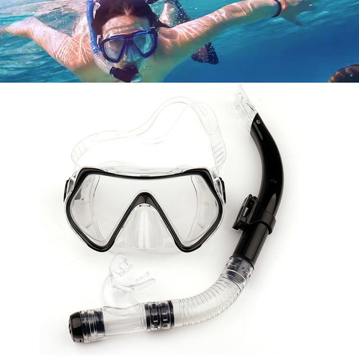 Snorkel mask with anti-fog technology and flexible mouthpiece Stornfield