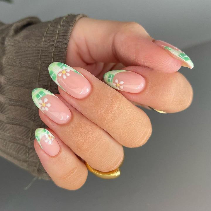 Designer Floral Press-On Nails
