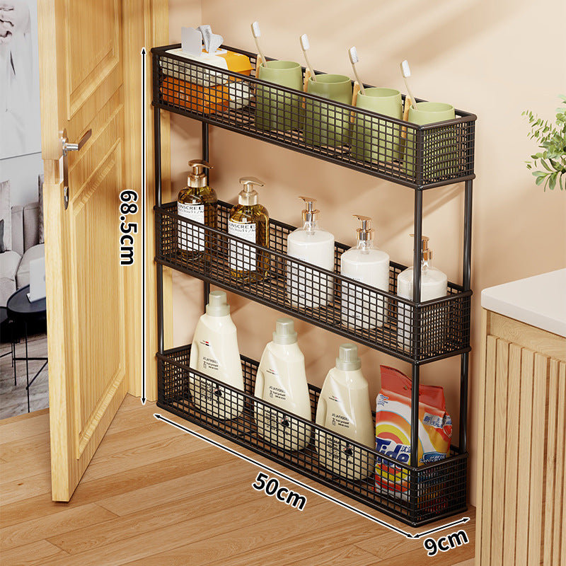 Slim Overdoor Three-Tier Wire Mesh Storage Organizer
