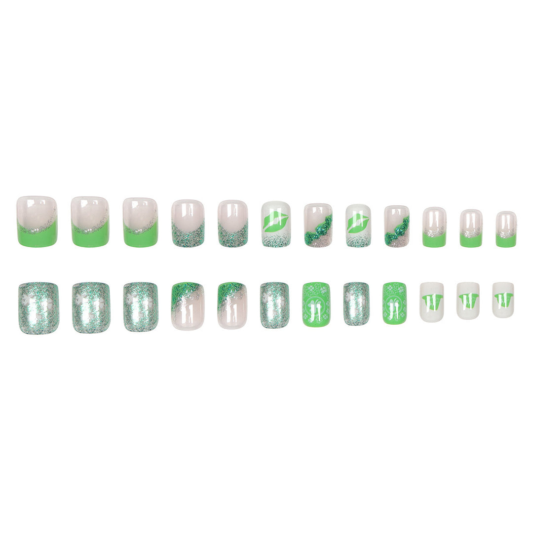 Festive Glittery Nail Art Press-On Set Stornfield