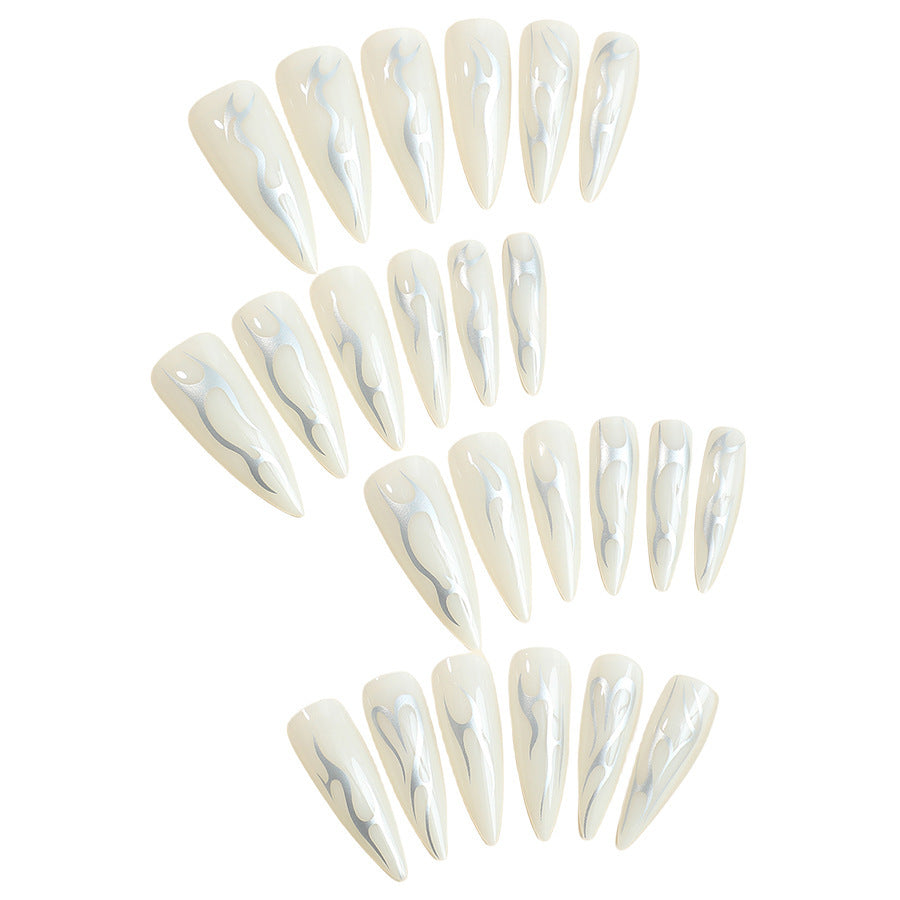 Creative nail set with pointed artificial nails and accessories Stornfield