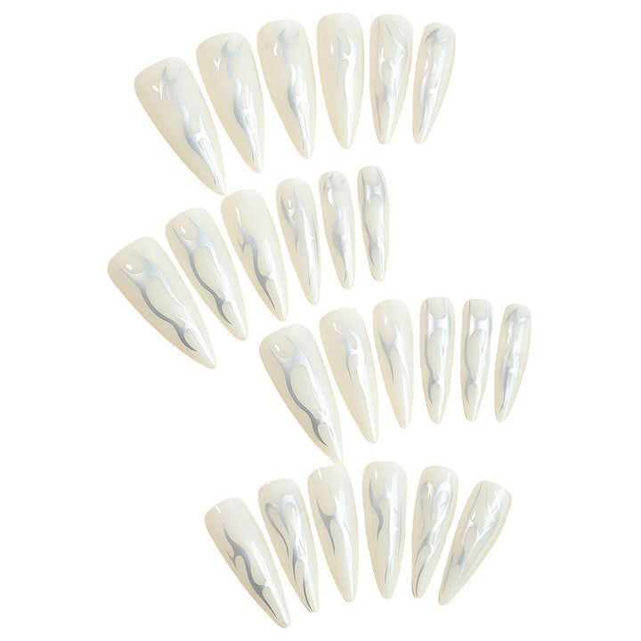Creative nail set with pointed artificial nails and accessories Stornfield