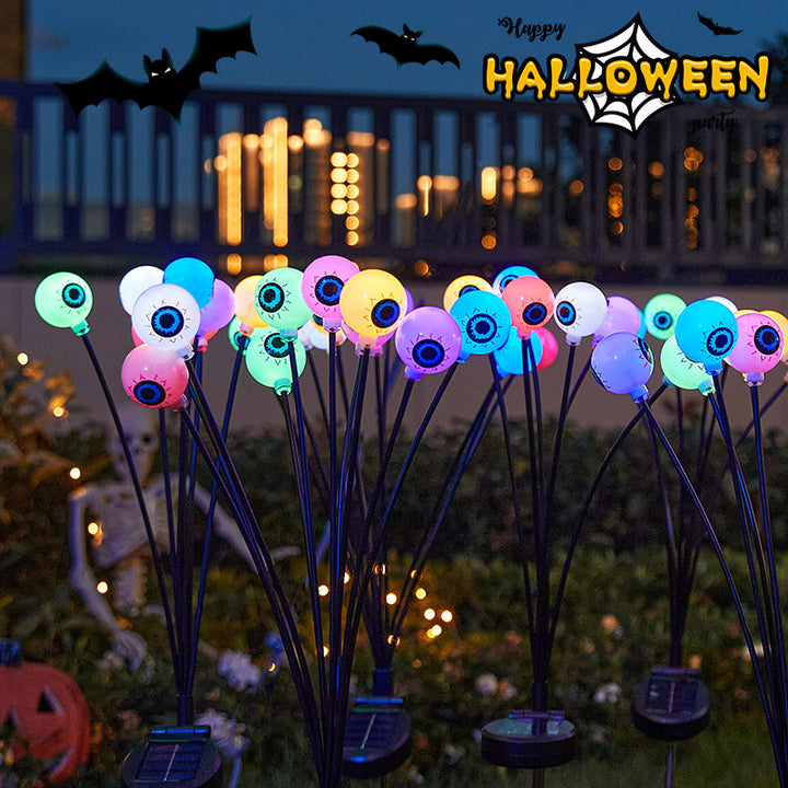Creepy garden lights with eye motif Stornfield