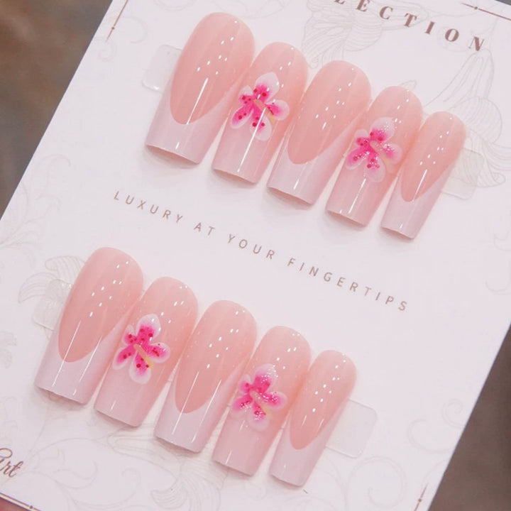 Luxury Floral Press-On Nail Set