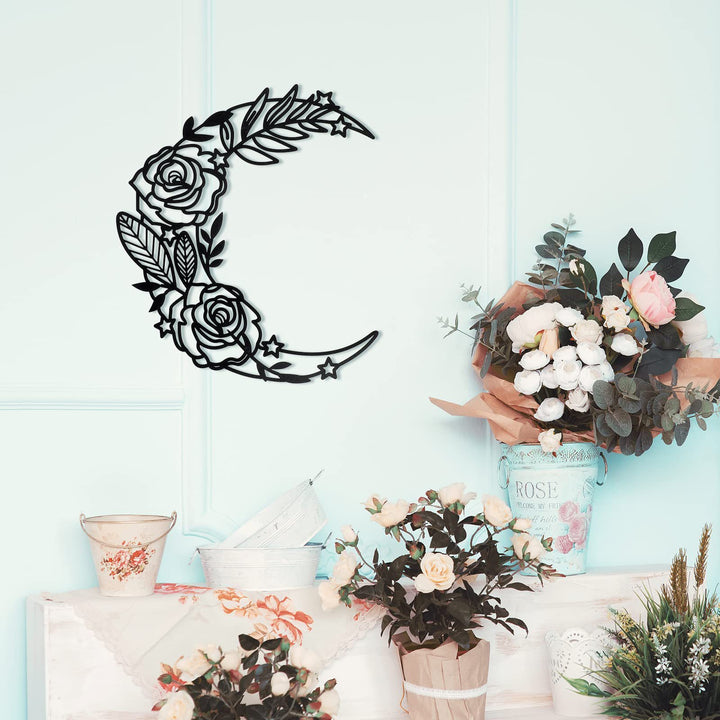 Floral Moon Wall Art