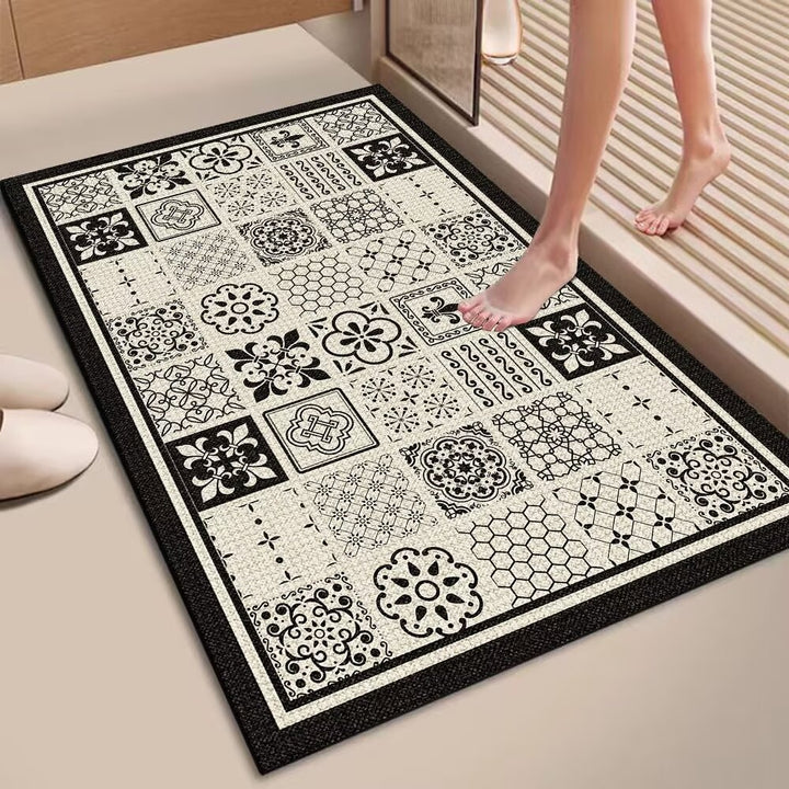 Floral Patterned Indoor Area Mat