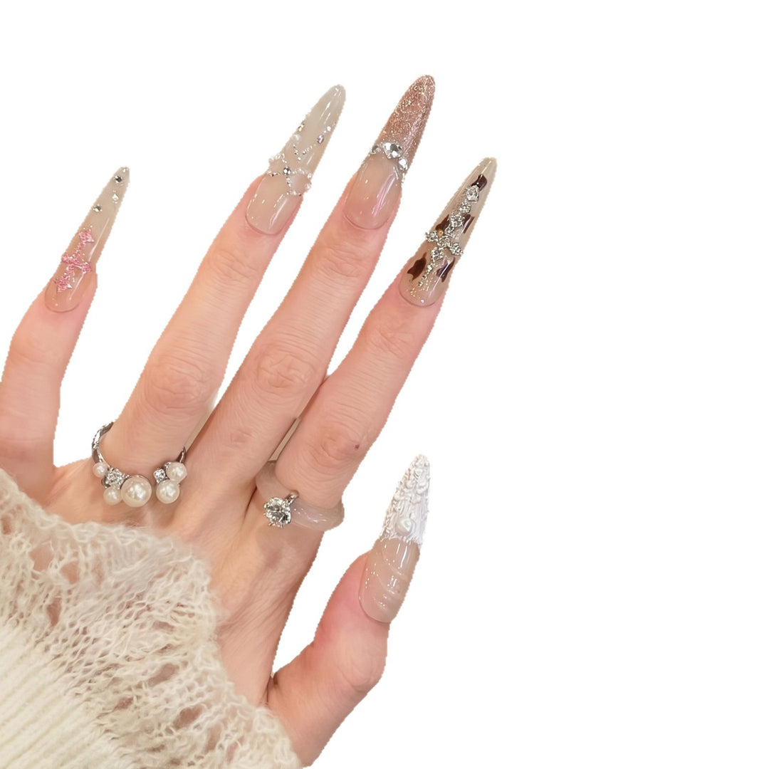 Glamorous Press-On Nail Art Kit with Innovative Design Elements Stornfield