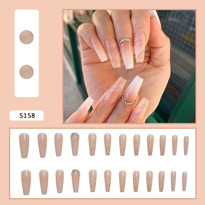 Artful Nail Tips with Glitter and Ombre Design Stornfield