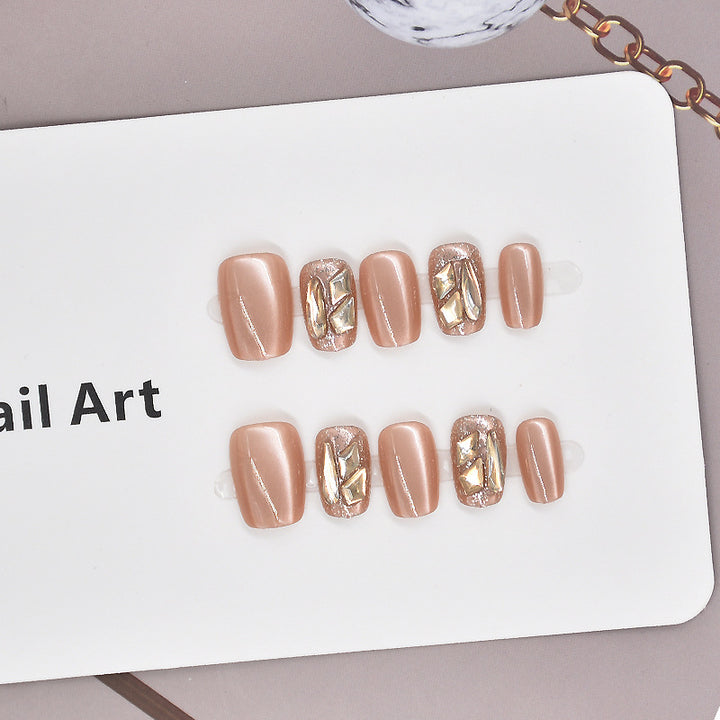 Glamorous Heart-Themed Press-On Nail Set Stornfield