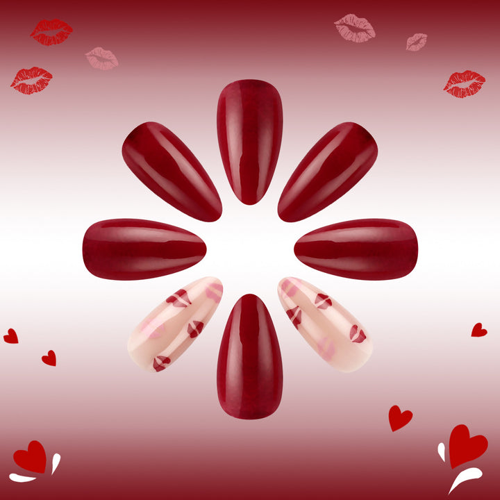 Kiss-Embellished Press-On Nail Set Stornfield