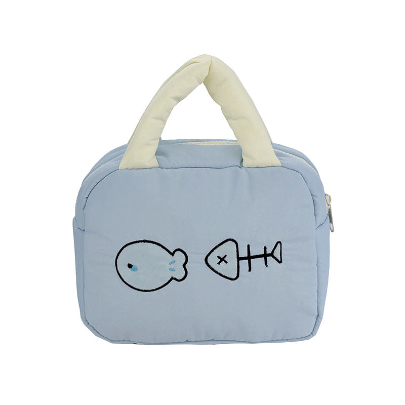 Cute Embroidered Fish-Themed Lunch Bag Stornfield