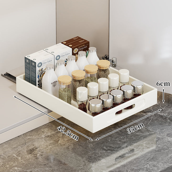 Sliding Pull-Out Kitchen Cabinet Storage Tray Organizer