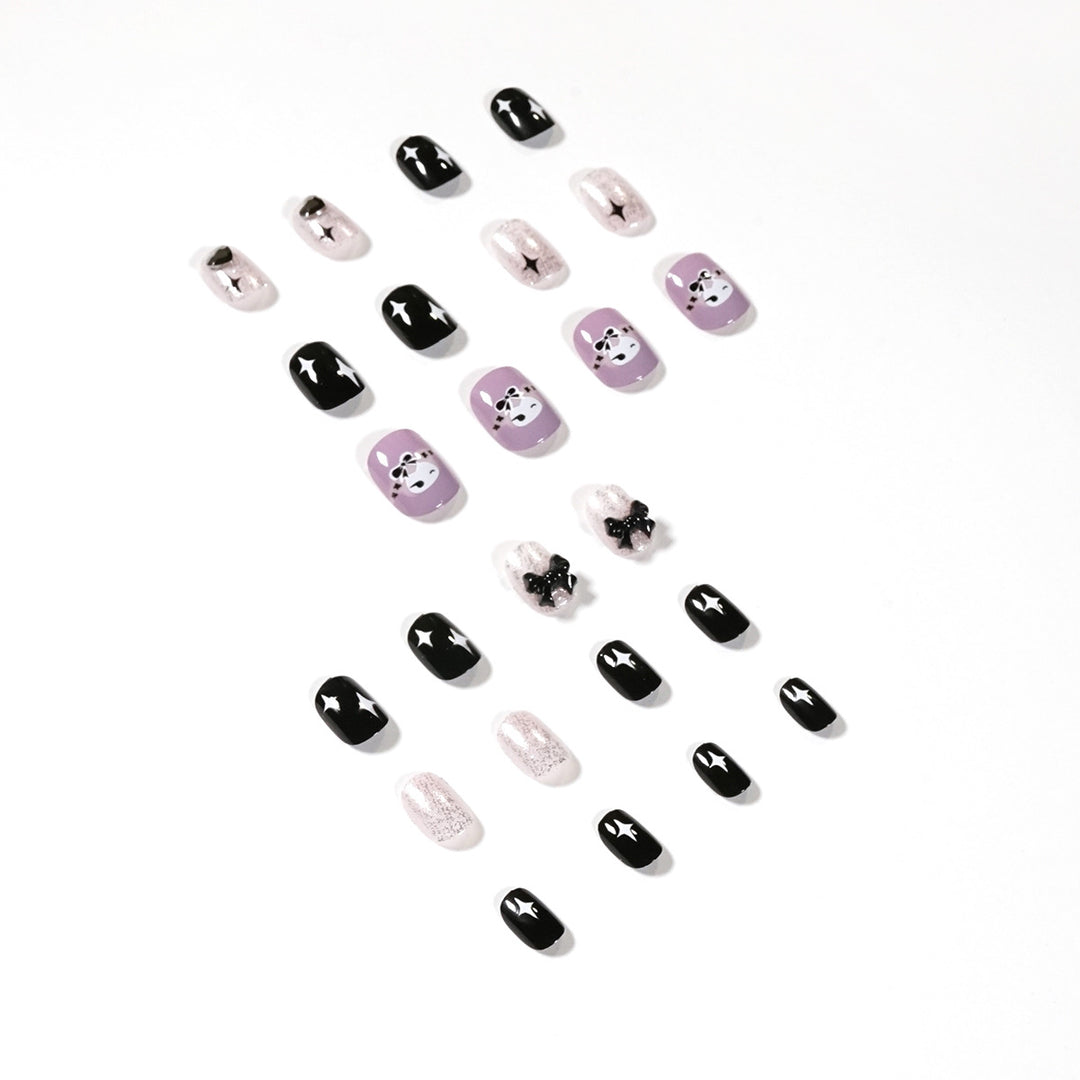 Artful Nail Extensions with Glamorous Accents Stornfield