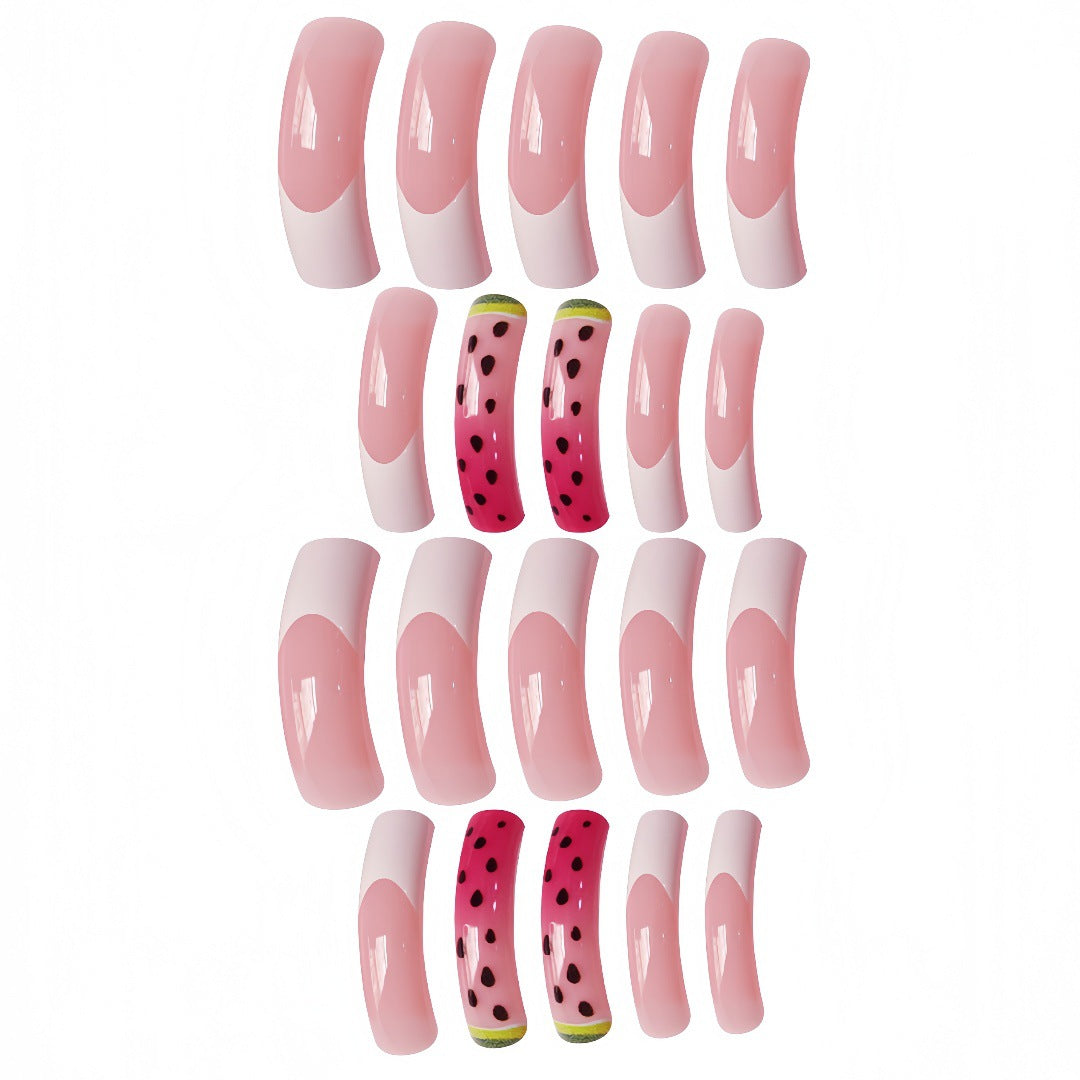 Watermelon-Inspired Press-On Nail Set Stornfield