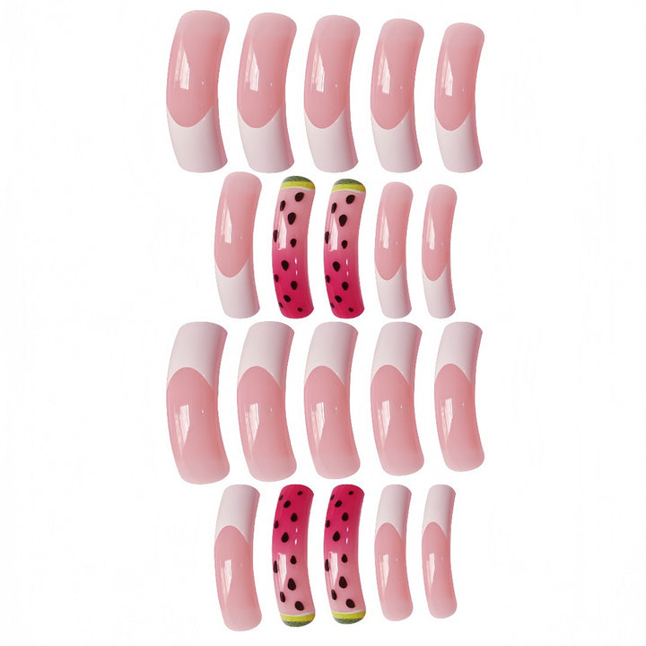 Watermelon-Inspired Press-On Nail Set Stornfield