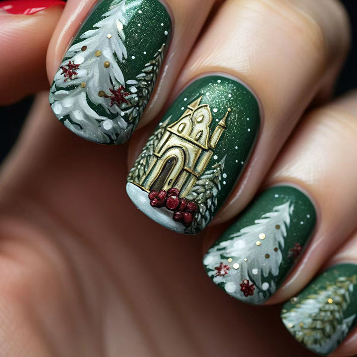 Artificial nails with Christmas design Stornfield
