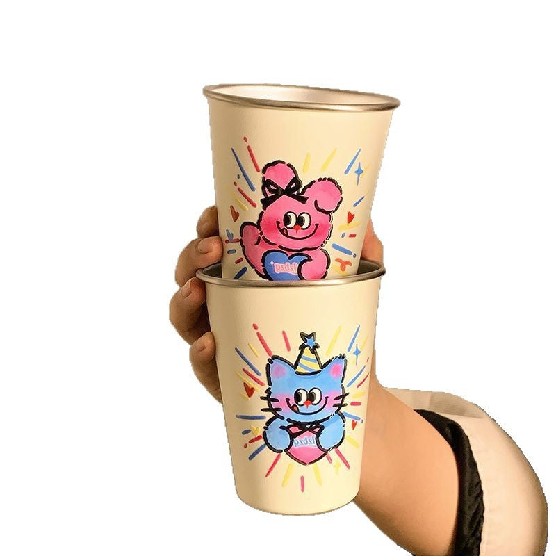 Creative drinking glass with funny cat motif Stornfield