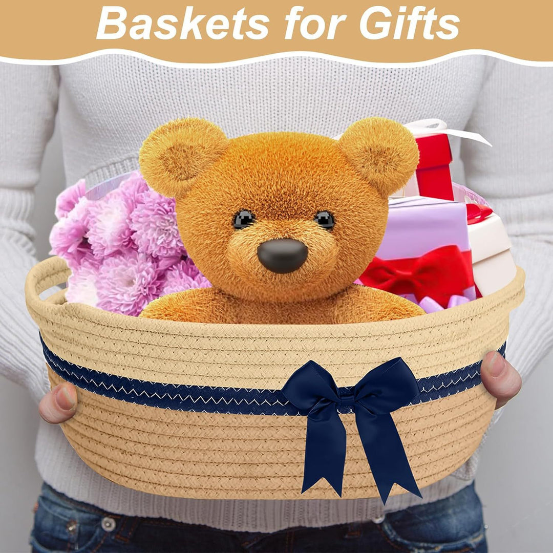 Women's decorative storage basket with bow accent Stornfield