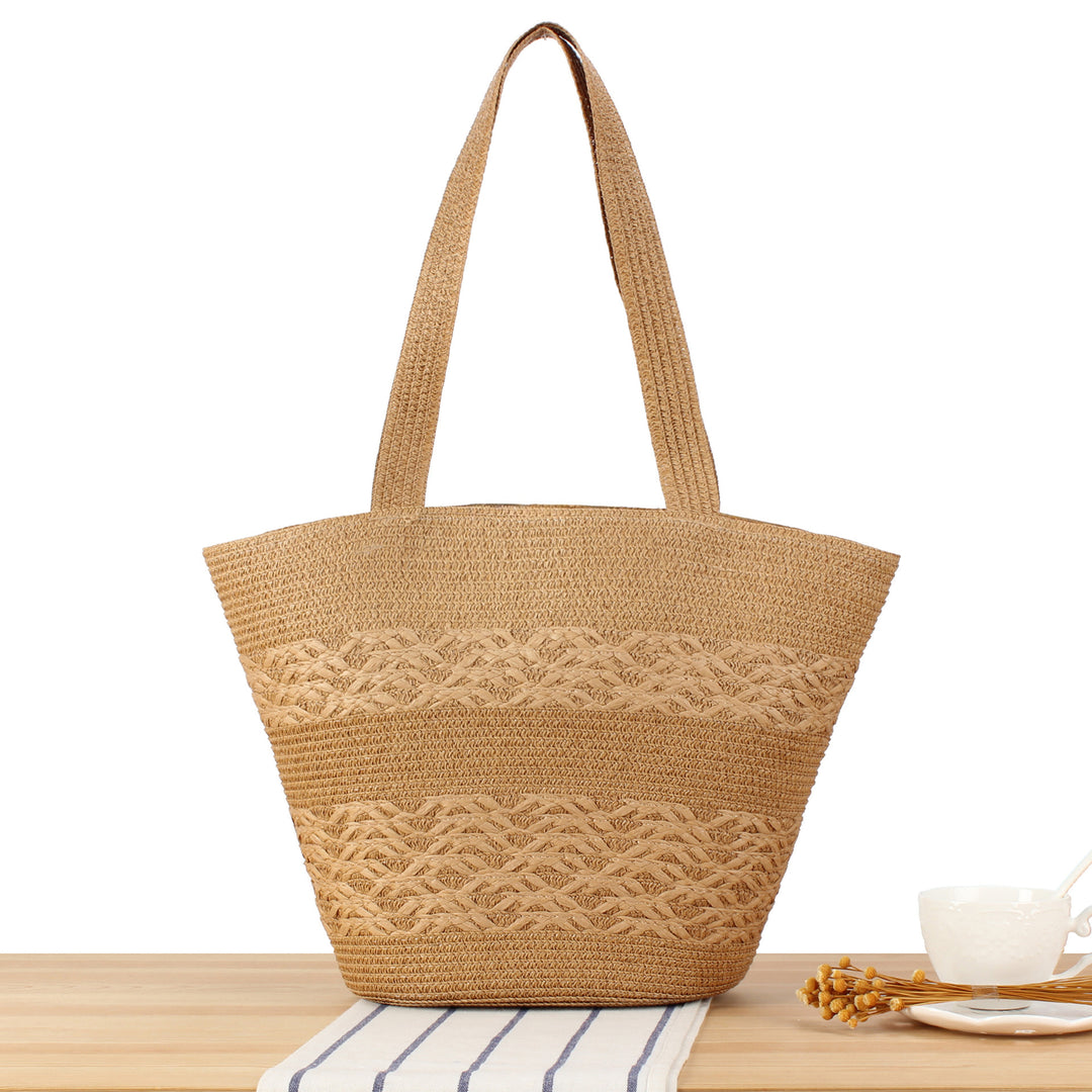 Stylish Woven Tote Bag with Elastic Shoulder Straps Stornfield