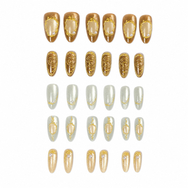 Premium artificial nails with elegant decorations Stornfield