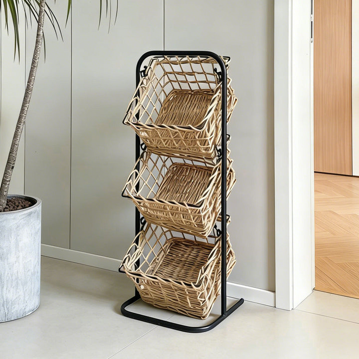 Wall system with three braided baskets Stornfield