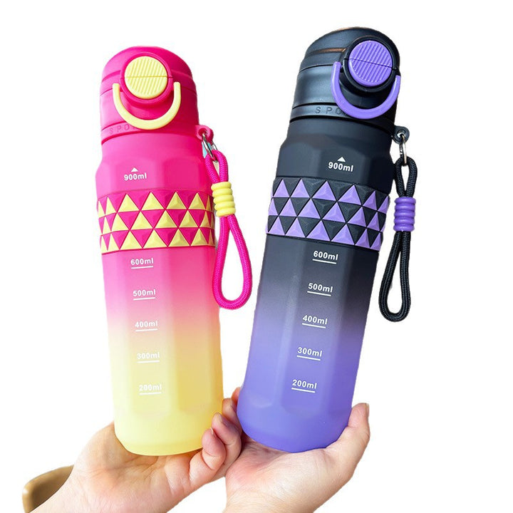 Ladies sporty water bottle with practical measuring scale Stornfield