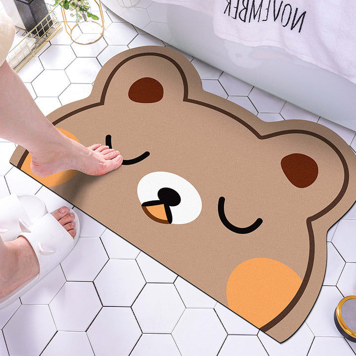 Lion-Themed Plush Bath Mat Stornfield