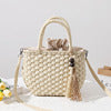 Handcrafted Macrame Tote Bag with Decorative Drawstring Stornfield