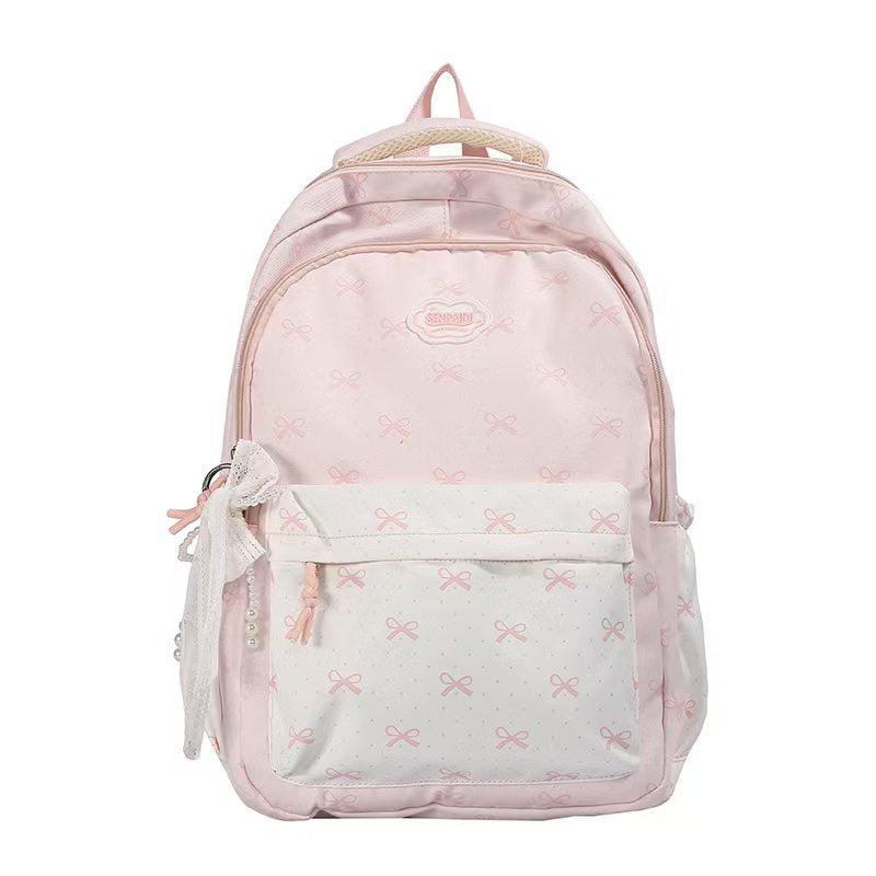 Cute Bow Pattern School Backpack Stornfield