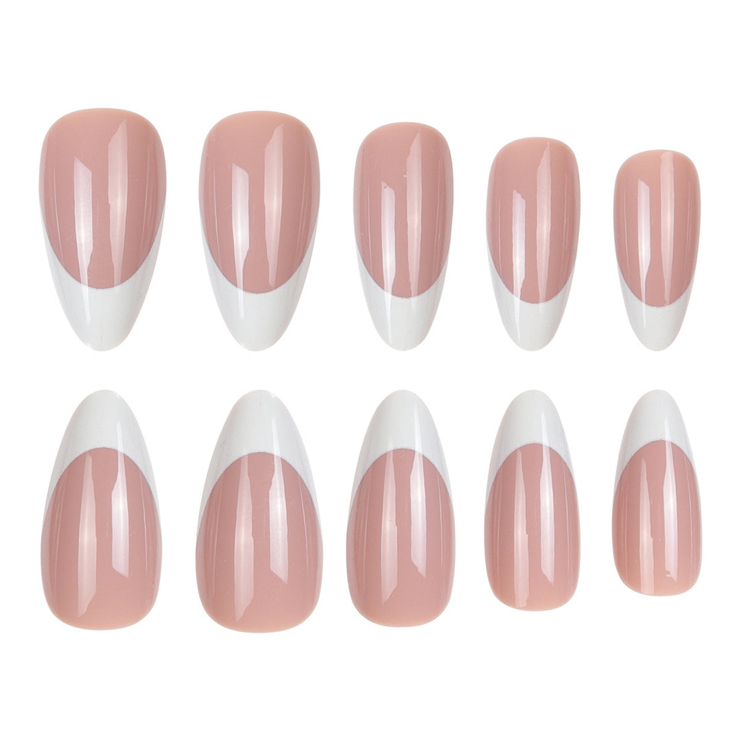 French Tip Stiletto Press-On Nails Stornfield
