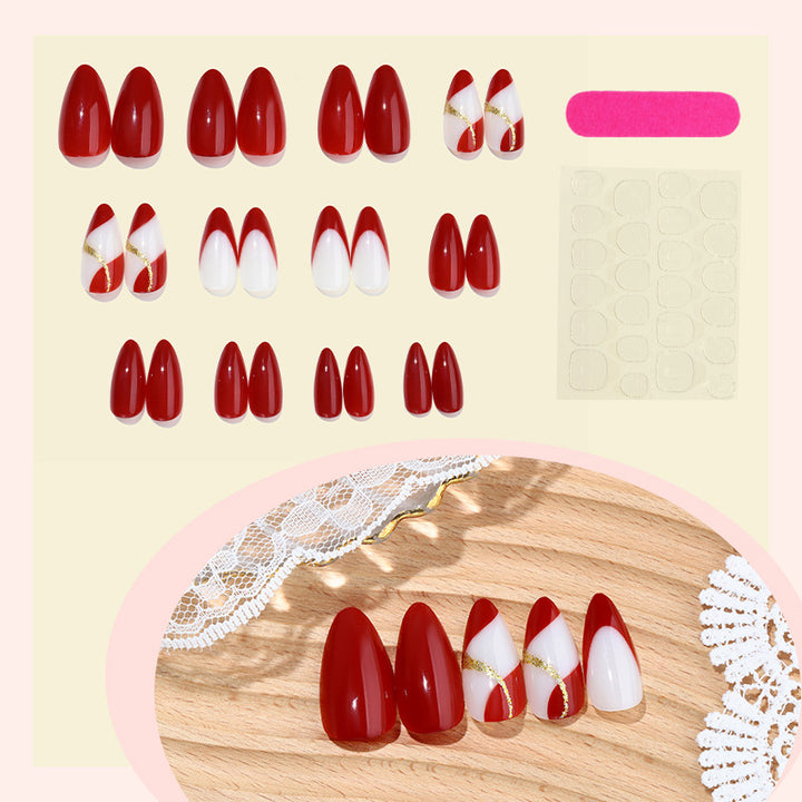 Premium Stylish Press-On Nail Set with Elegant Design Elements Stornfield