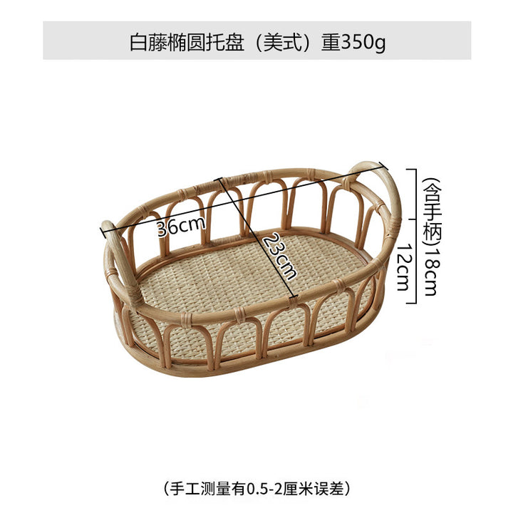 Women's oval rattan serving basket Stornfield