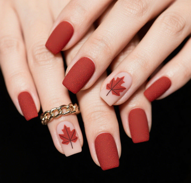 Artistic Fall-Themed Nail Art Stornfield