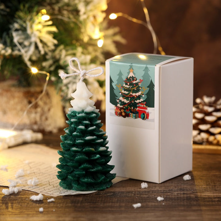 Layered Bubble Christmas Tree Sculptural Candle with Star Topper