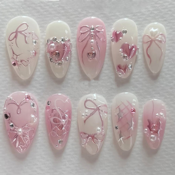 Artificial nail art with delicate jewelry design Stornfield