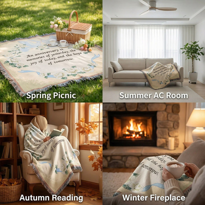 Decorative Jacquard Throw Blanket