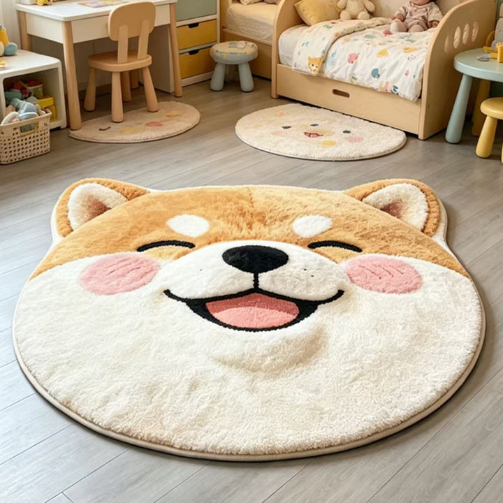 Rabbit-shaped Plush Rug