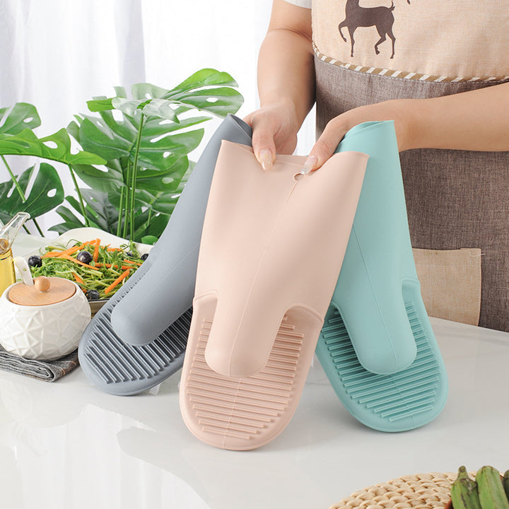 Silicone kitchen gloves with integrated cleaning bristles Stornfield