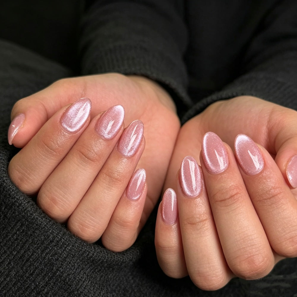 Glossy Almond-Shaped Press-On Nails Set Stornfield
